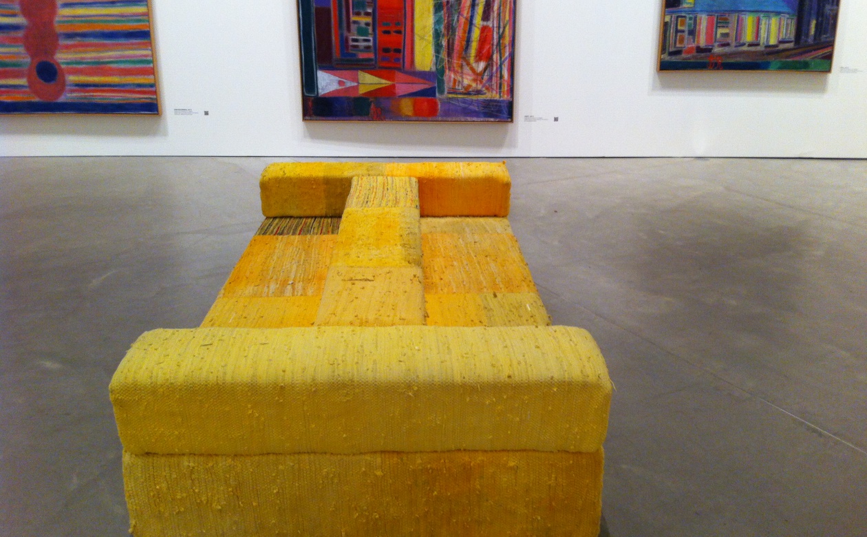 Tal R The Virgin, Aros, Århus, Denmark, The sofas was specially made as part of the exhibition